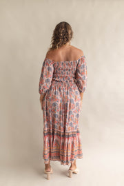 PARADISE SHIRRED BLOUSE - MUSK
