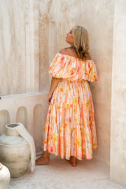 SUMMER POPPY TIERED GOWN