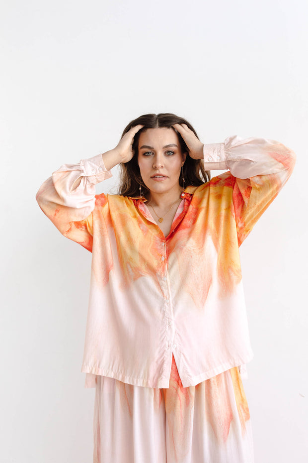 RIPPLE LONG SLEEVE SHIRT - DAWN