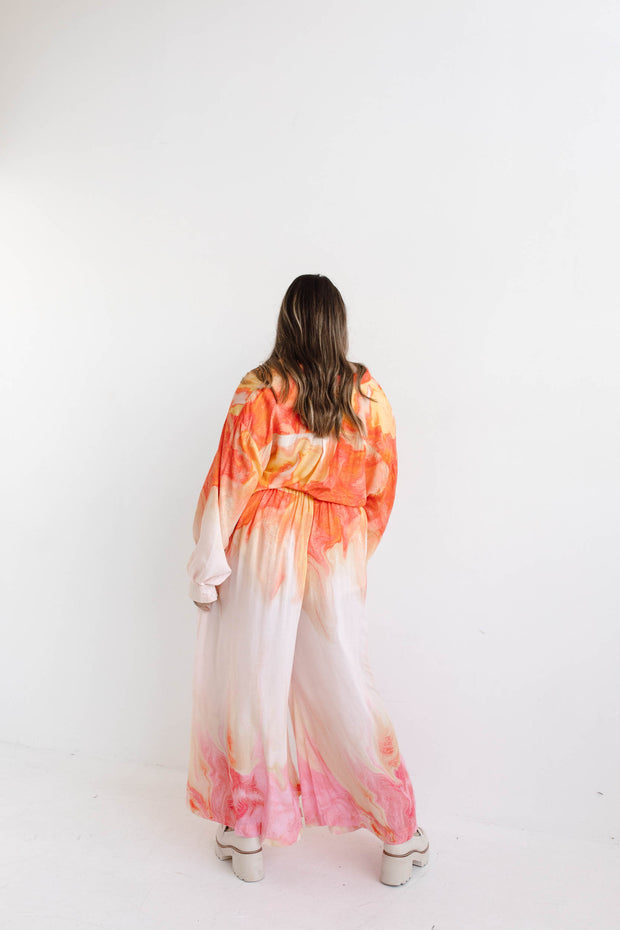 RIPPLE WIDE LEG PANTS - DAWN