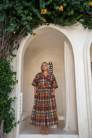 HARVEST PLAID OVERSIZED CROP SHIRT