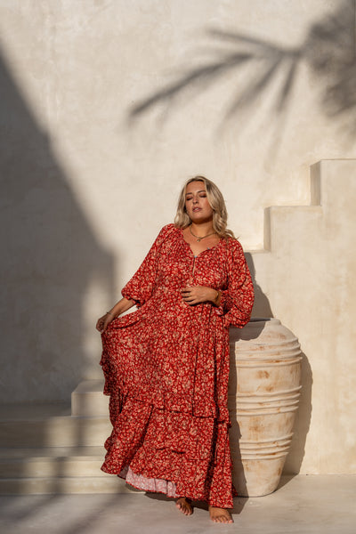 [PRE-ORDER] CHERRY FIELDS BOHO GOWN