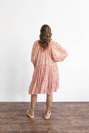 CASA SMOCK MINI DRESS - PINK