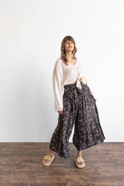 BLOSSOM PALAZZO PANTS - NAVY