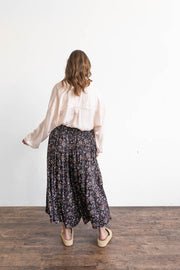 BLOSSOM PALAZZO PANTS - NAVY