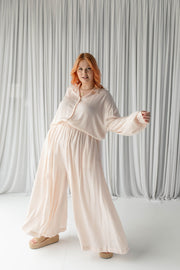 STELLAR WIDE LEG PANTS - HONEYDEW