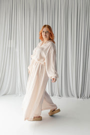 STELLAR WIDE LEG PANTS - HONEYDEW