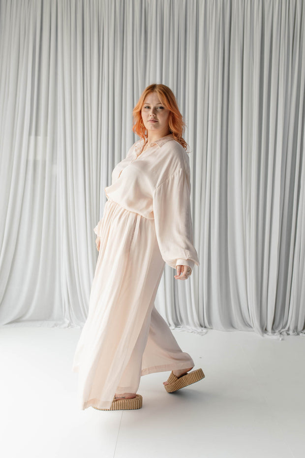 STELLAR WIDE LEG PANTS - HONEYDEW