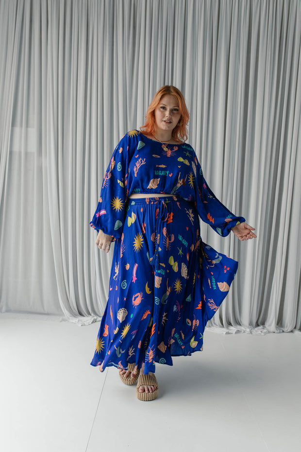 ANGLESEA MAXI SKIRT - COBALT