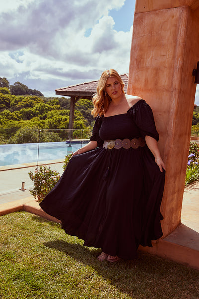 STELLAR MAXI SKIRT - MIDNIGHT