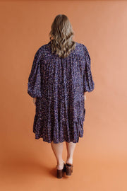 STARBURST LINEN MINI DRESS - AMETHYST