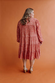 STARBURST LINEN MINI DRESS - MARMALADE