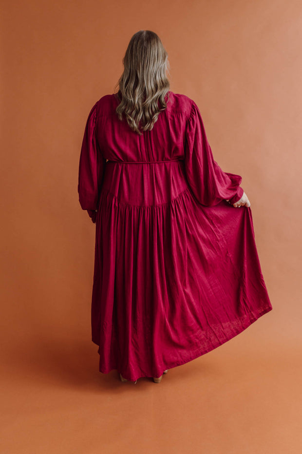 ASTRAL TIE SHIRTDRESS - FUCHSIA