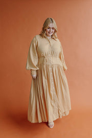 ASTRAL TIE SHIRTDRESS - BUTTER