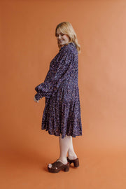 [FAULTY] STARBURST LINEN MINI DRESS - AMETHYST