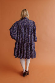 [FAULTY] STARBURST LINEN MINI DRESS - AMETHYST
