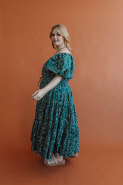 COSMOS TIERED GOWN - EMERALD