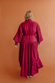 ASTRAL TIE SHIRTDRESS - FUCHSIA
