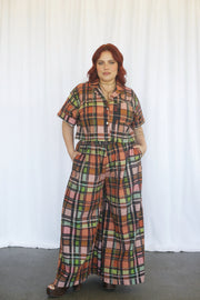HARVEST PLAID STRAIGHT LEG PANTS