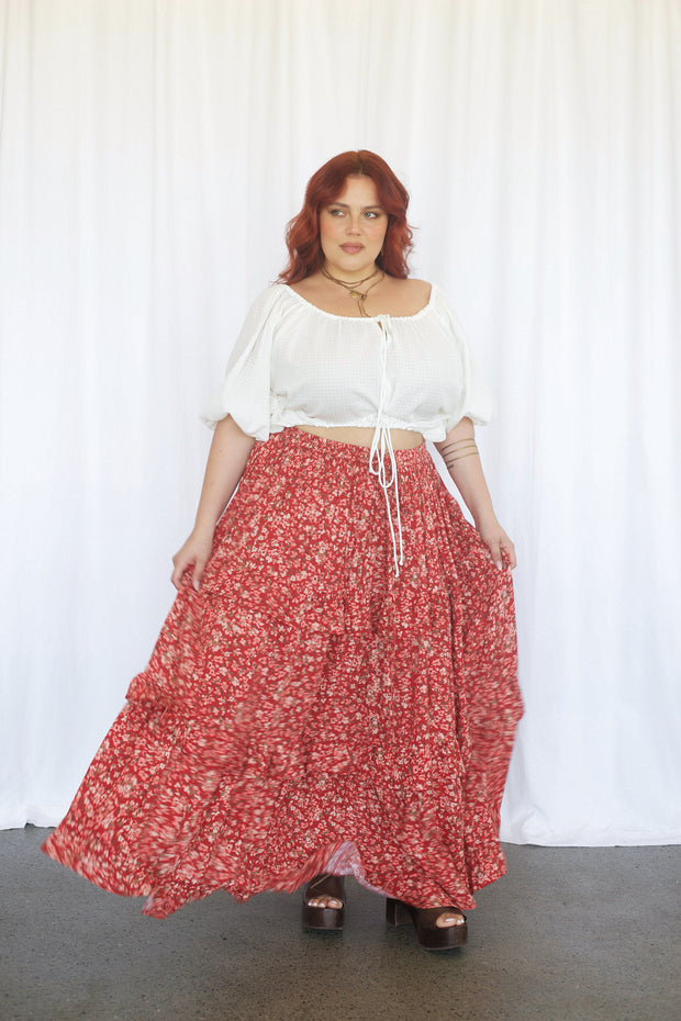 STELLAR DOBBY DRAWSTRING BLOUSE