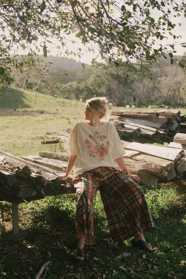 HARVEST PLAID STRAIGHT LEG PANTS