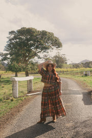 HARVEST PLAID OVERSIZED CROP SHIRT