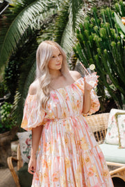 SUMMER POPPY TIERED GOWN