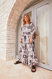 SHOAL WIDE LEG PANTS - MONOCHROME