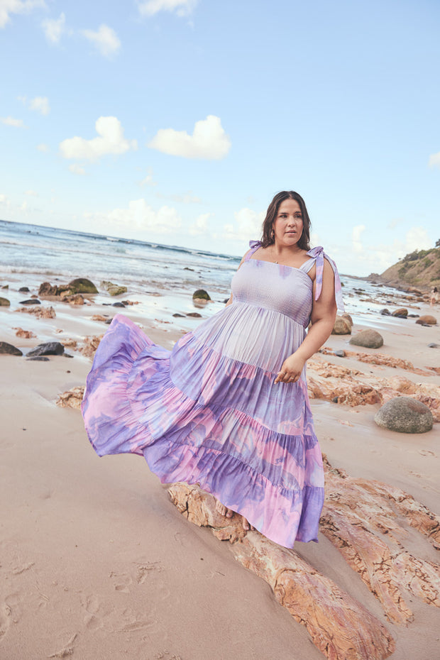 [PRE-ORDER] RIPPLE TIERED DRESS - DUSK