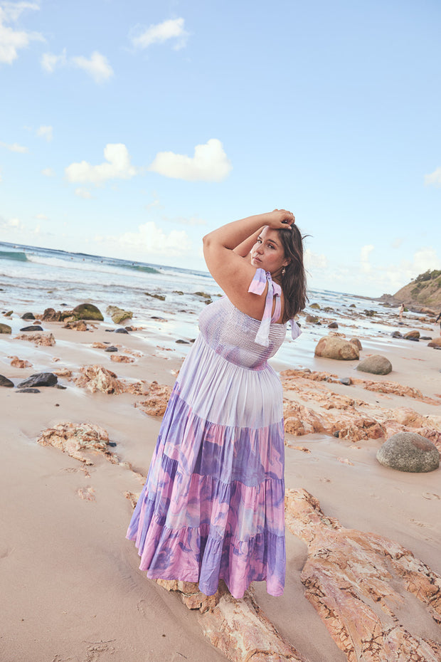[PRE-ORDER] RIPPLE TIERED DRESS - DUSK