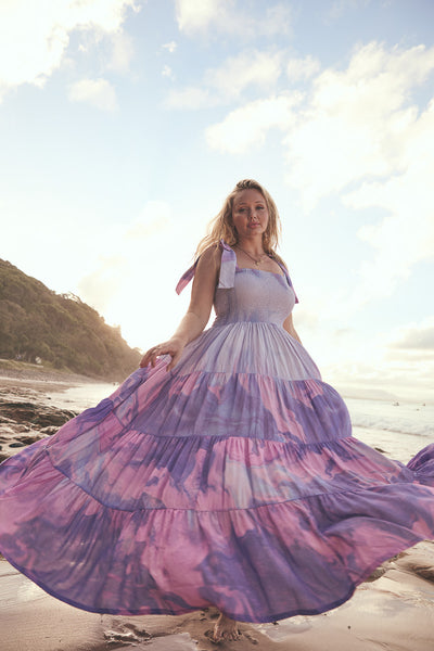 [PRE-ORDER] RIPPLE TIERED DRESS - DUSK