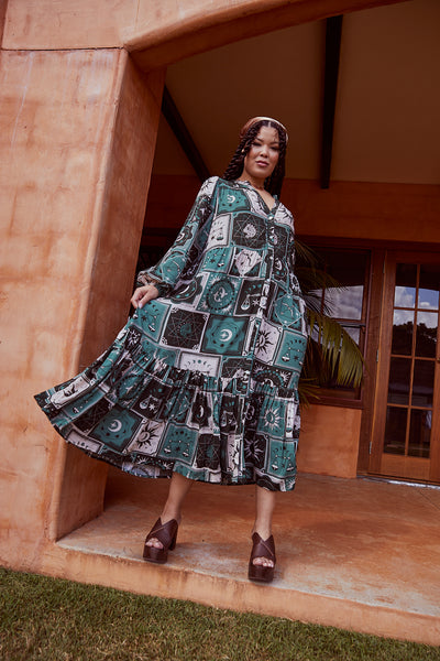 ASTROLOGY SMOCK GOWN - DUSK
