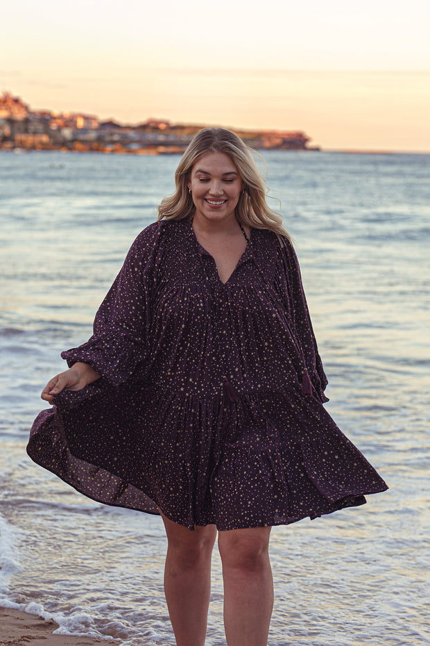 AMETHYST STARRY MINI DRESS