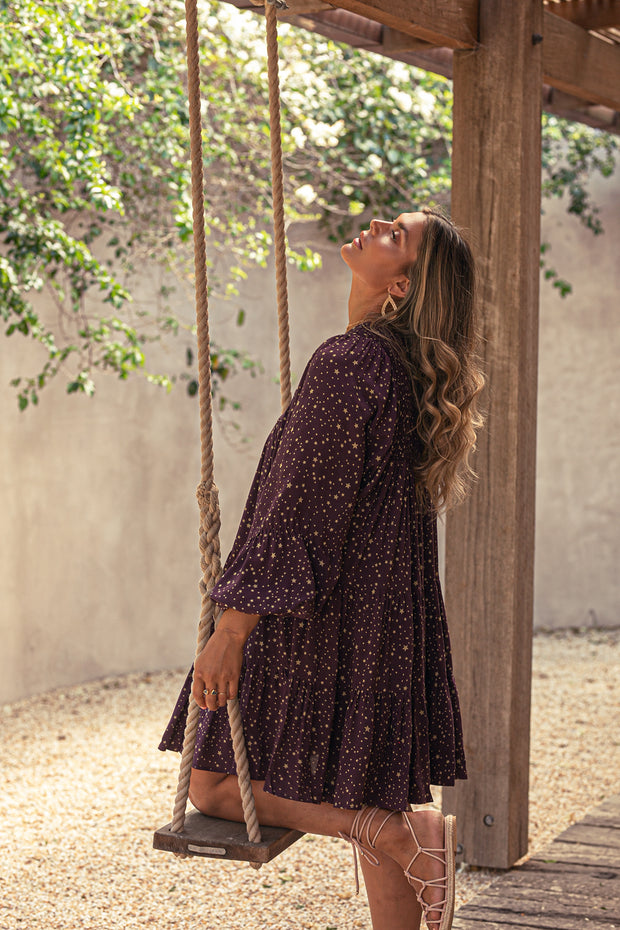 AMETHYST STARRY MINI DRESS