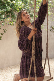 AMETHYST STARRY MINI DRESS