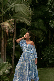 FLORET DELILAH BLOUSE - AZURE