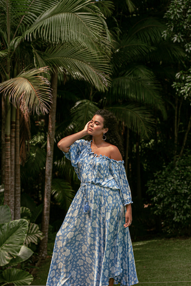 FLORET DELILAH BLOUSE - AZURE