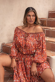 TERRACOTTA CELESTIAL MAXI SKIRT