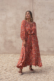TERRACOTTA CELESTIAL MAXI SKIRT