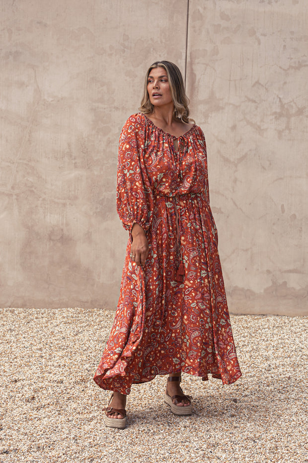 TERRACOTTA CELESTIAL MAXI SKIRT