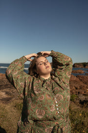 KATIE TIE BLOUSE - GREEN
