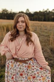 PEACH WAYFARER BLOUSE