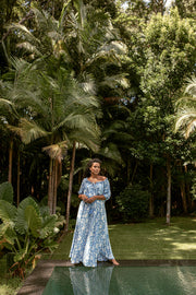 FLORET DELILAH BLOUSE - AZURE