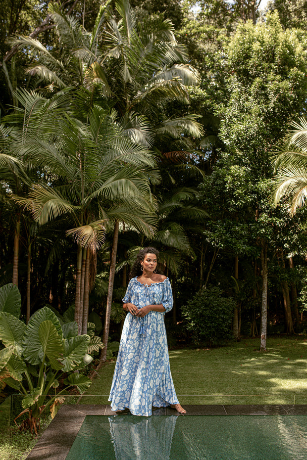 FLORET DELILAH BLOUSE - AZURE