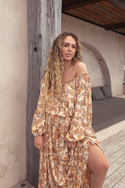 CREAM CELESTIAL CROP BLOUSE