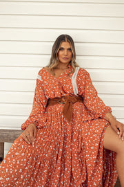 FLORES LONGLINE TUNIC - TANGERINE