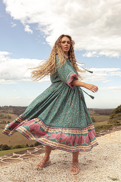 (SAMPLE) SEA GREEN MOON CHANT GOWN