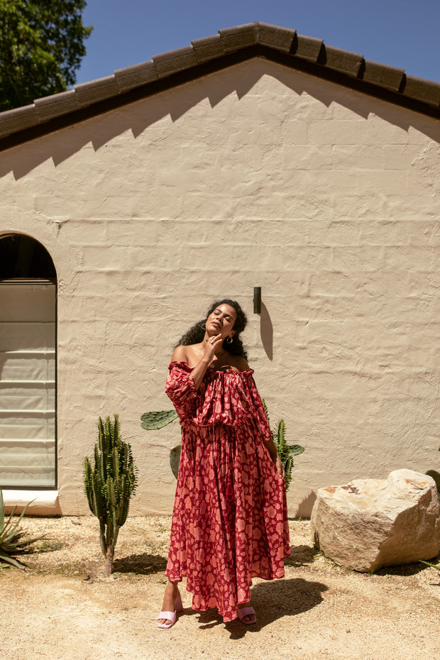 FLORET MAXI SKIRT - ROSÉ
