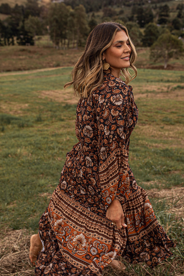 SOLSTICE SMOCK GOWN - NIGHTSHADE