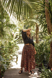 SECRET GARDEN PALAZZO PANTS - BLACK